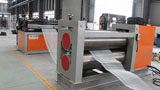 Expanded mesh flattening machine