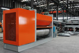 Expanded metal mesh flattening machine